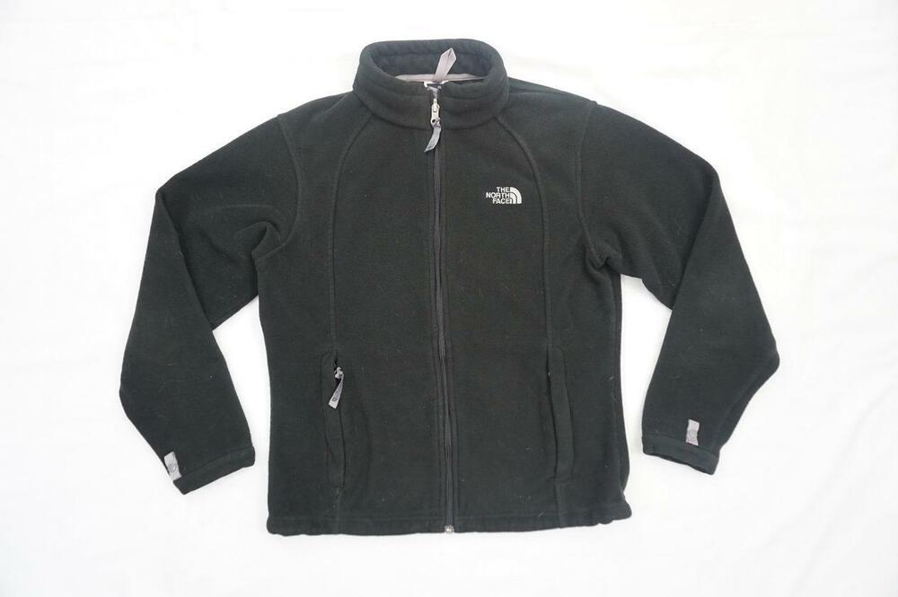 THE NORTH FACE USED GIRLS L BLACK FLEECE JACKET/LAYER